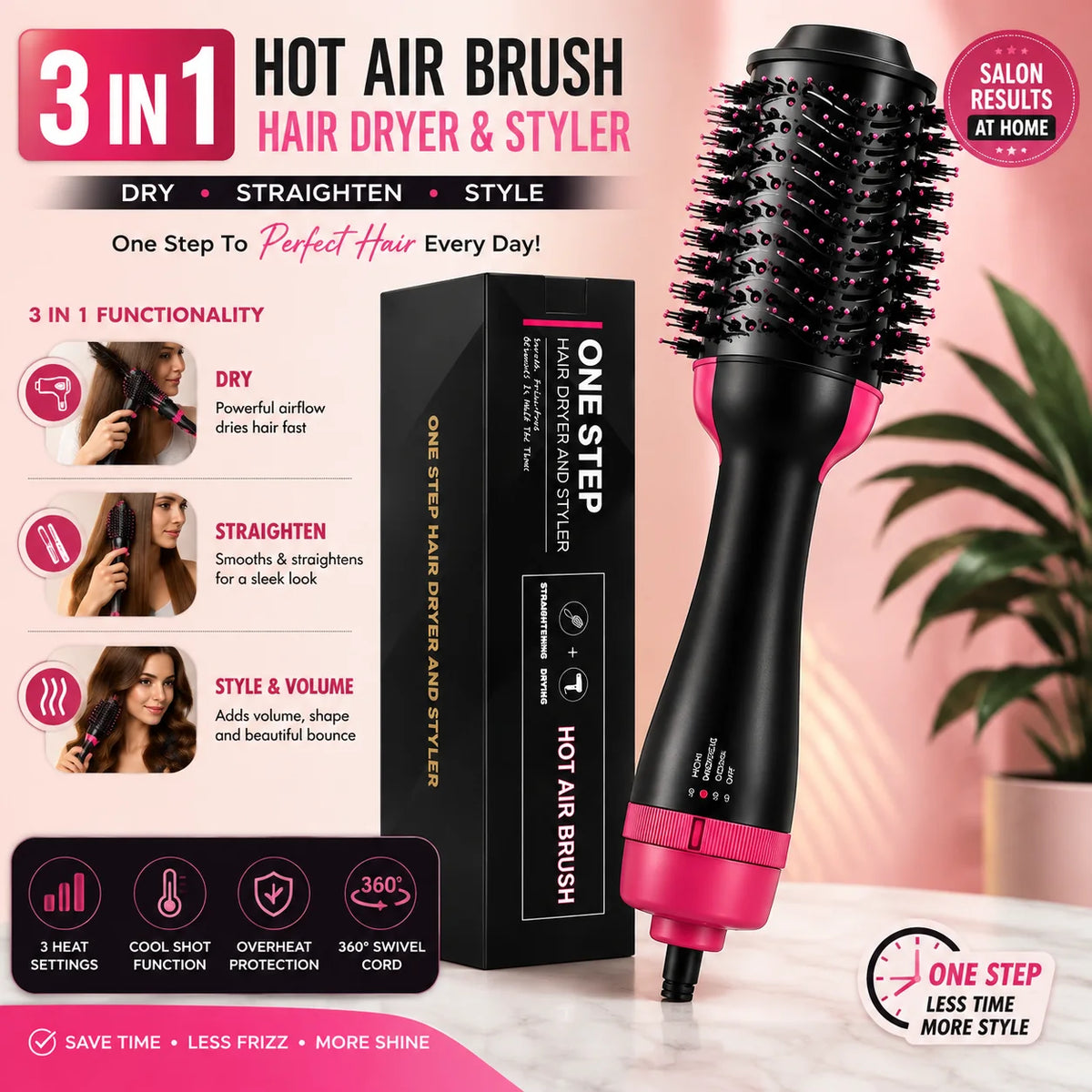3-in-1 Hot Air Brush — product view 1