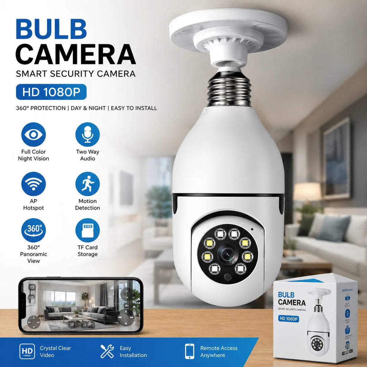 360° WiFi Bulb Camera — product view 1