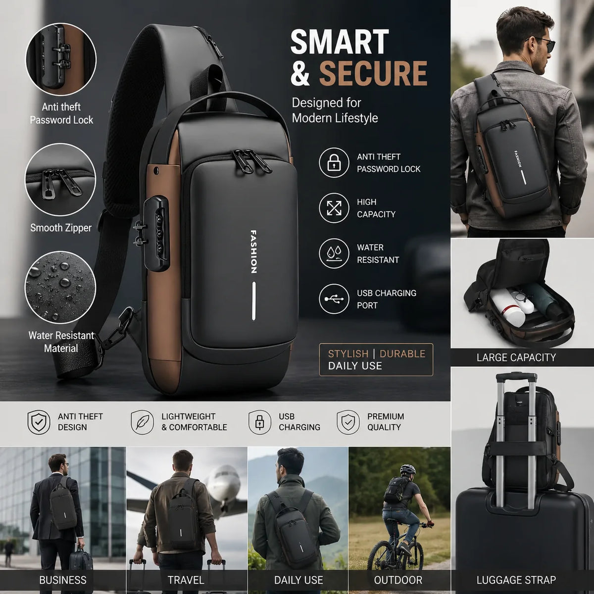 Anti-Theft Crossbody Bag — product view 1