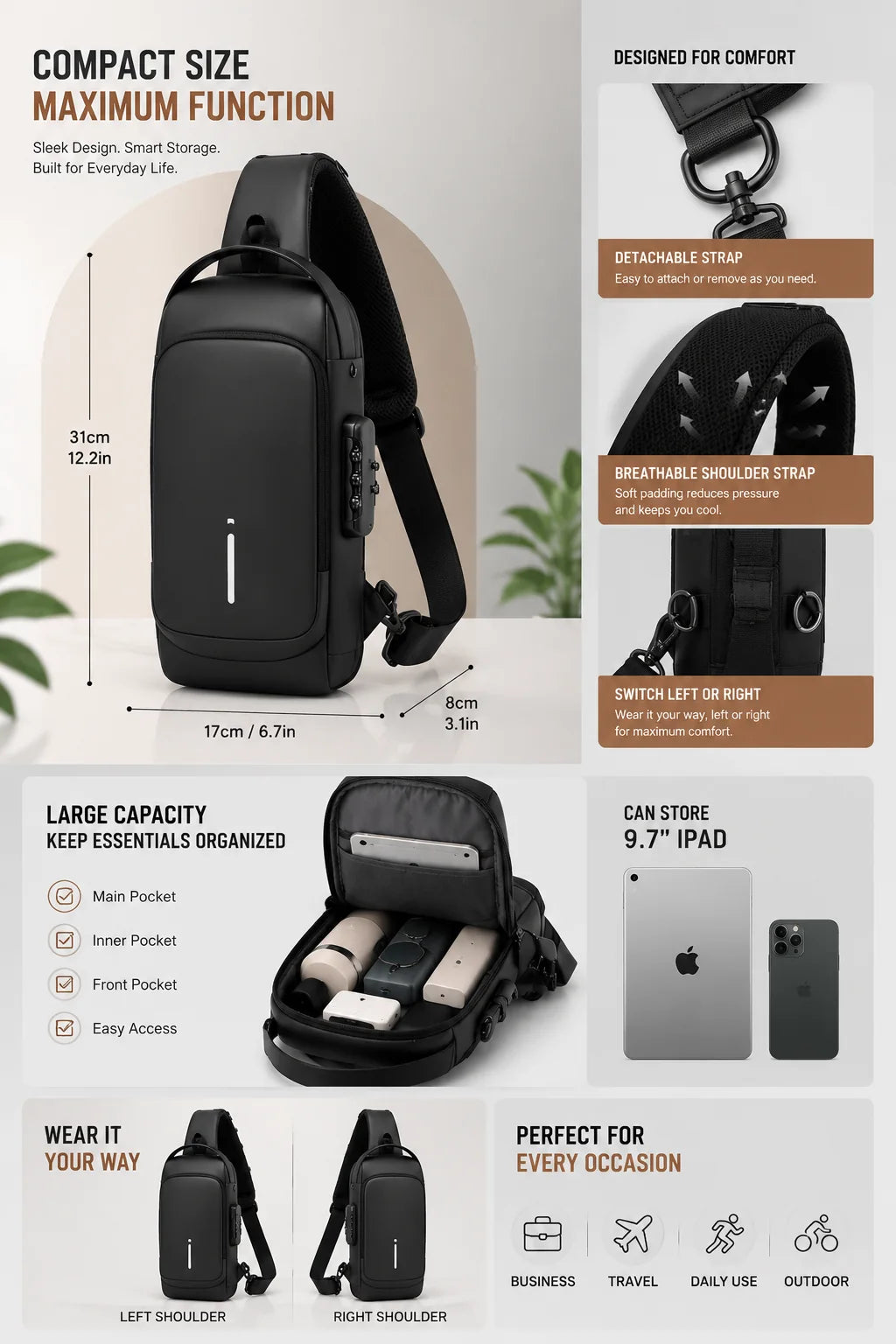 Anti-Theft Crossbody Bag — product view 2
