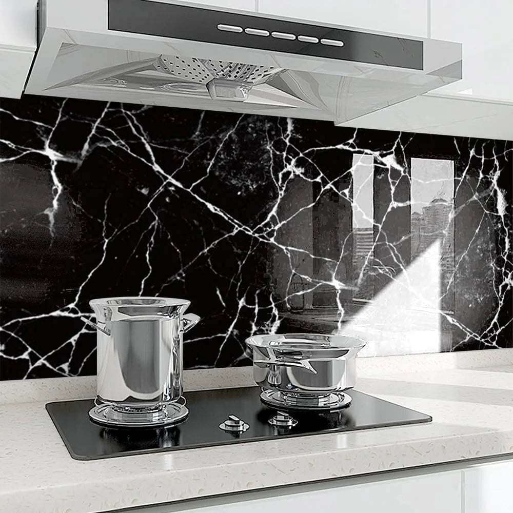 Black Marble Adhesive Wallpaper — product view 6