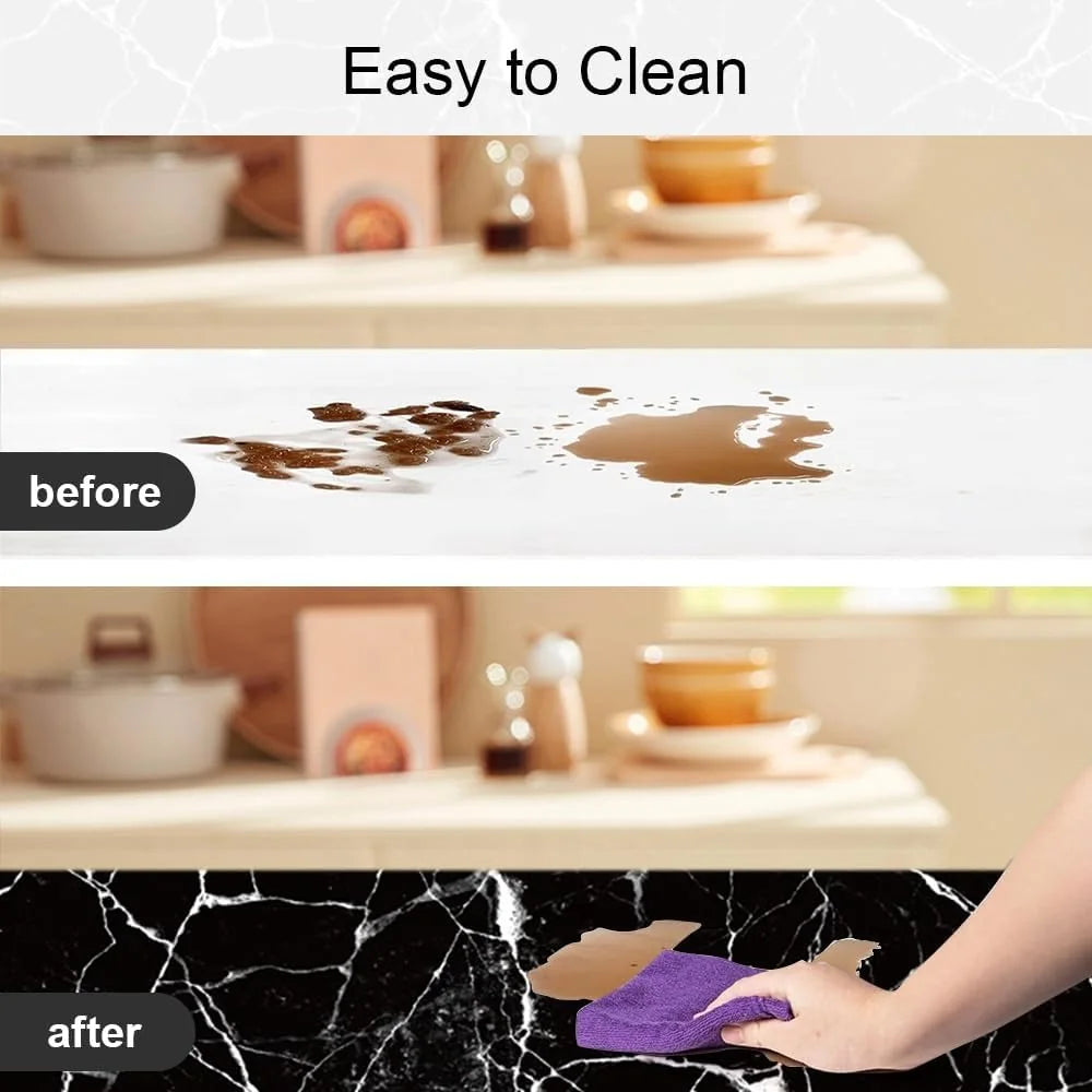 Black Marble Adhesive Wallpaper — product view 7