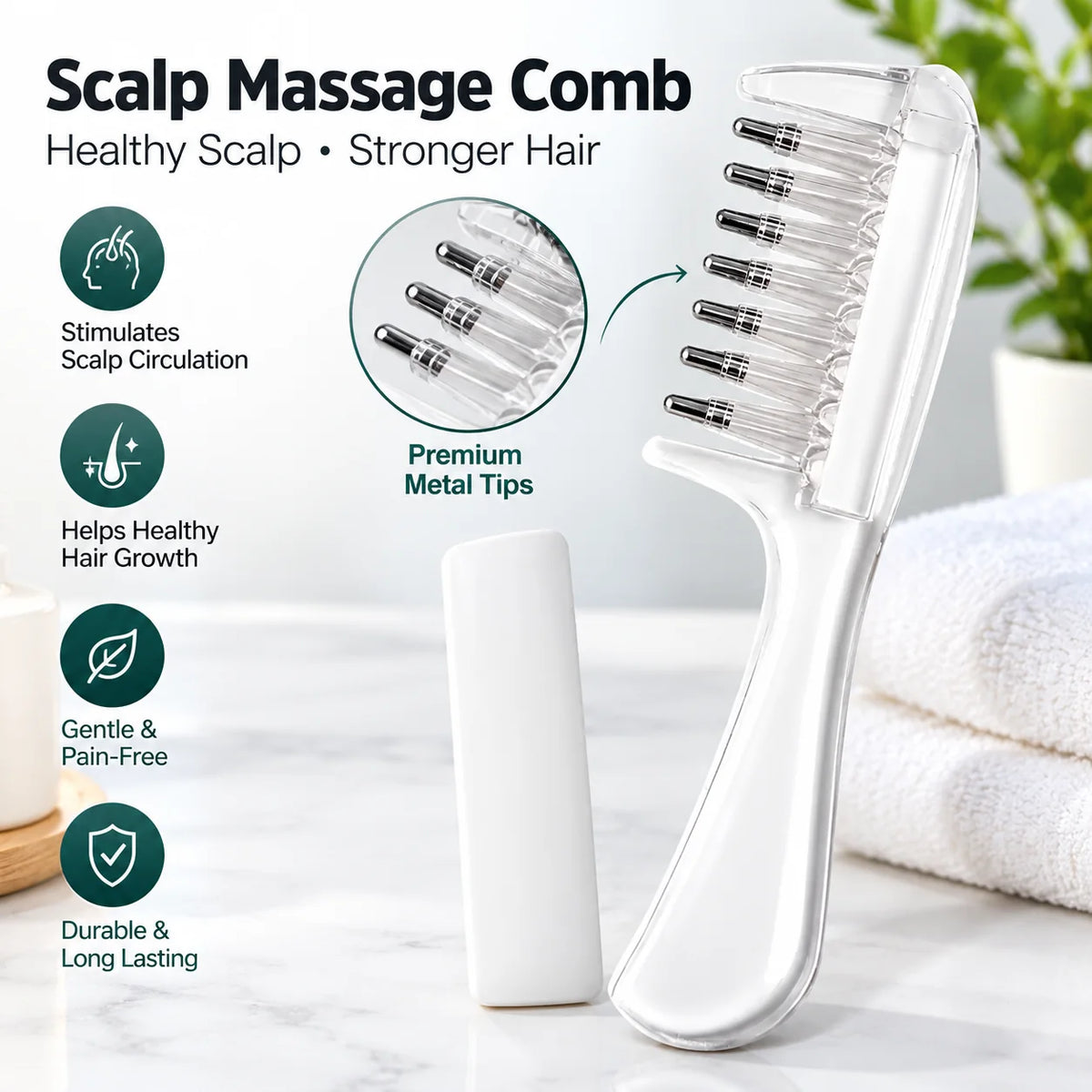 Scalp Oil Massage Comb — product view 3