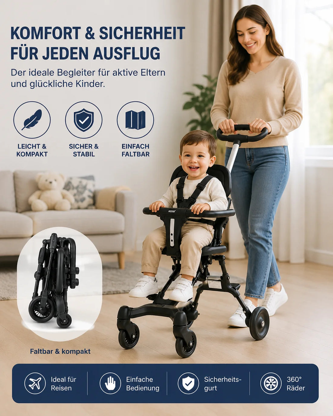 Foldable Baby Stroller — product view 1