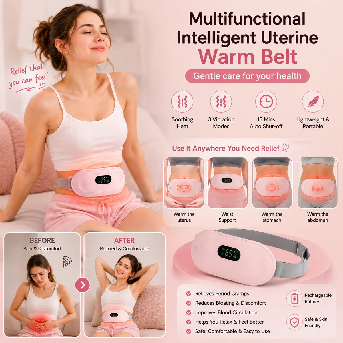 Period Cramp Relief Belt — product view 1