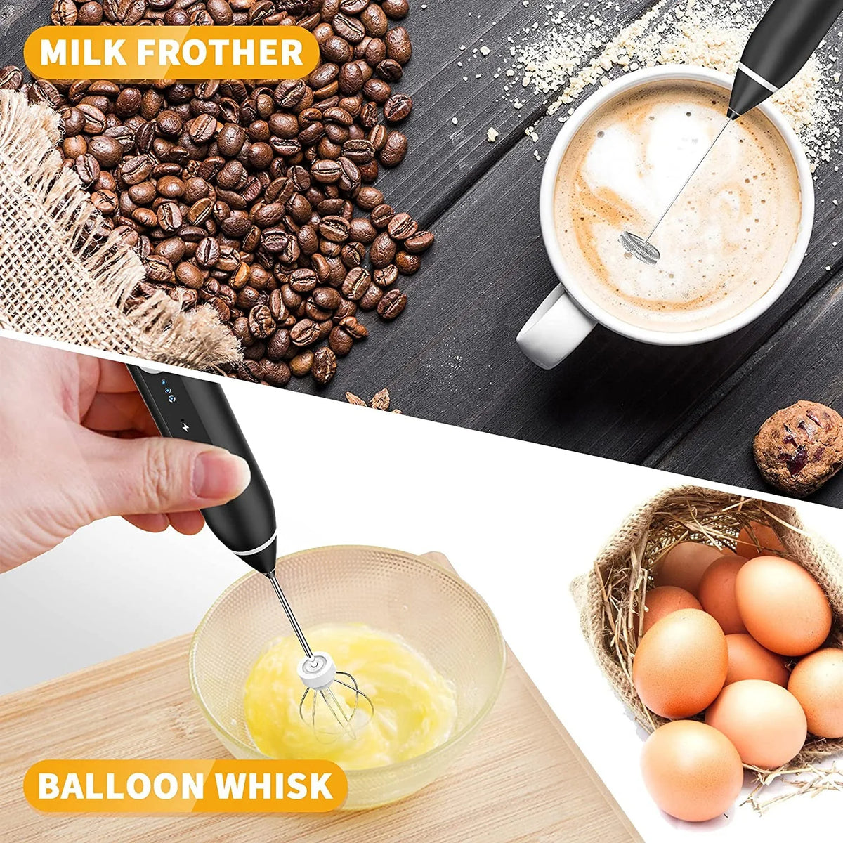 Rechargeable Milk Frother — product view 3