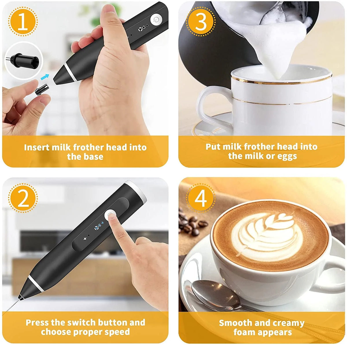 Rechargeable Milk Frother — product view 4