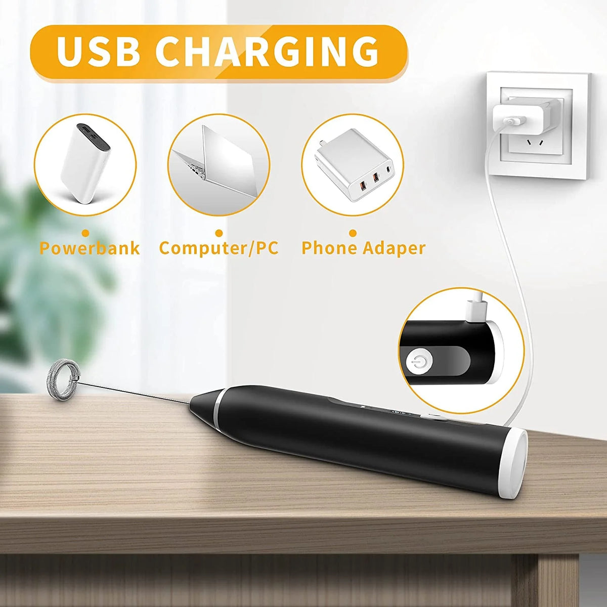 Rechargeable Milk Frother — product view 7