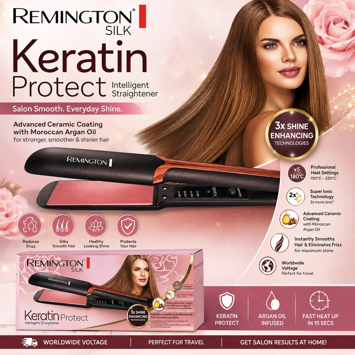 Remington Keratin Straightener — product view 1